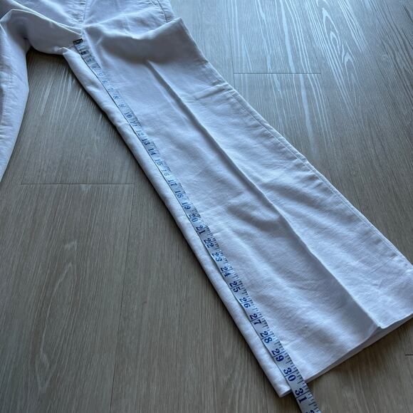 J Crew Carolina Flare Pant In Stretch Linen Blend Womens Size 00 White - Picture 6 of 13